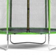 Батут DFC Trampoline Fitness с сеткой 14ft, зеленый