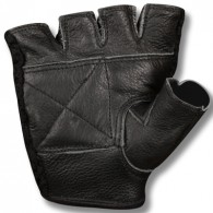 Перчатки для фитнеса сетка,кожа Е081 Черный
