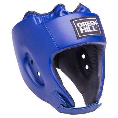 Шлем открытый Alfa HGA-4014, кожзам, синий