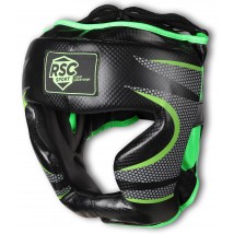 Шлем боксерский закрытый RSC PU 3693 Черно-зеленый