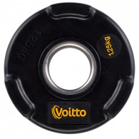Диск обрезиненный с 3-мя хватами Voitto V-300 1,25 кг, черный (d51)